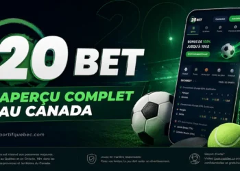 Bannière 20Bet : aperçu complet du bookmaker au Canada avec bonus de 100%