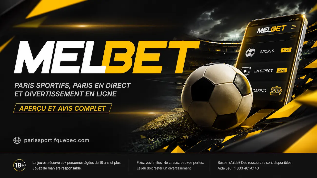 Bannière Melbet : aperçu complet du bookmaker au Canada avec bonus de 100%