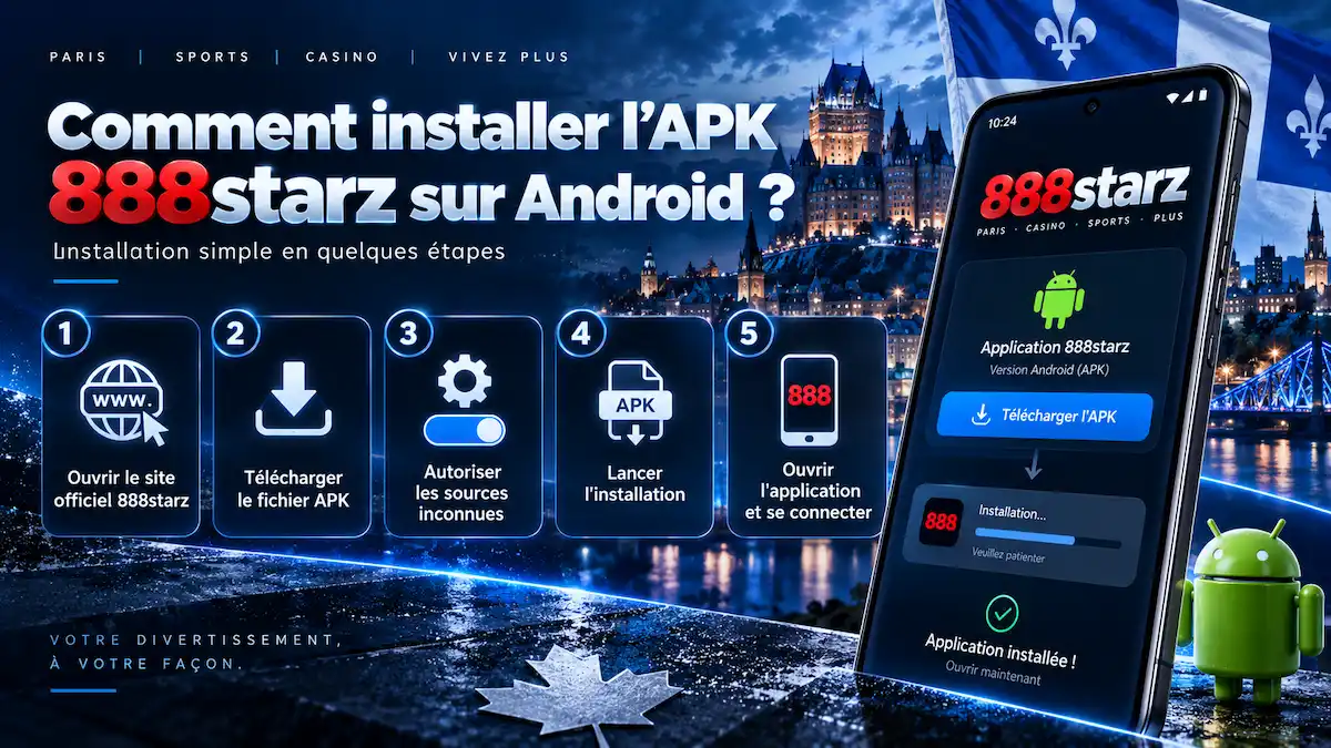 Installation de l'APK 888starz sur un téléphone Android depuis le site officiel