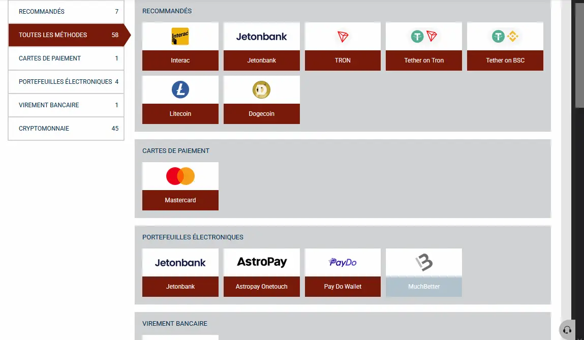 Méthodes de paiement 888starz au Québec : Interac e-Transfer et cryptomonnaies