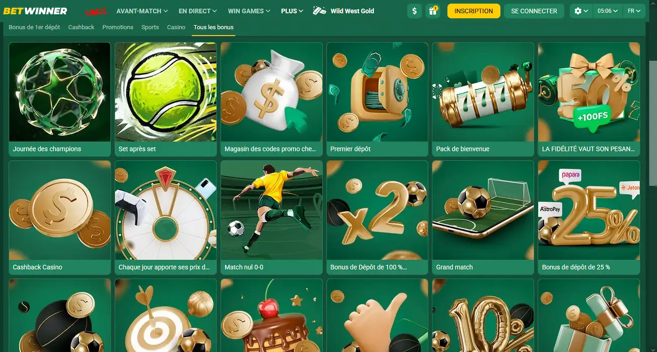 Bonus de bienvenue Betwinner 100 % jusqu'à 150 $ CAD